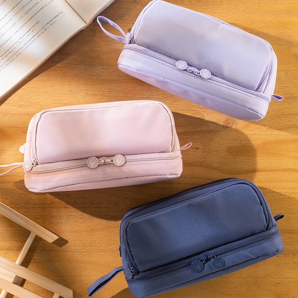 Large Capacity Pencil Case – 4-Compartment Multifunctional Pen & Stationery Organizer