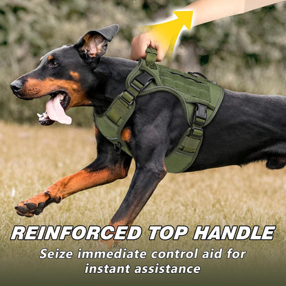 Large Dog Harness and Leash Set – No-Pull Training Vest with Collar, Made from Military-Standard 1050D Nylon