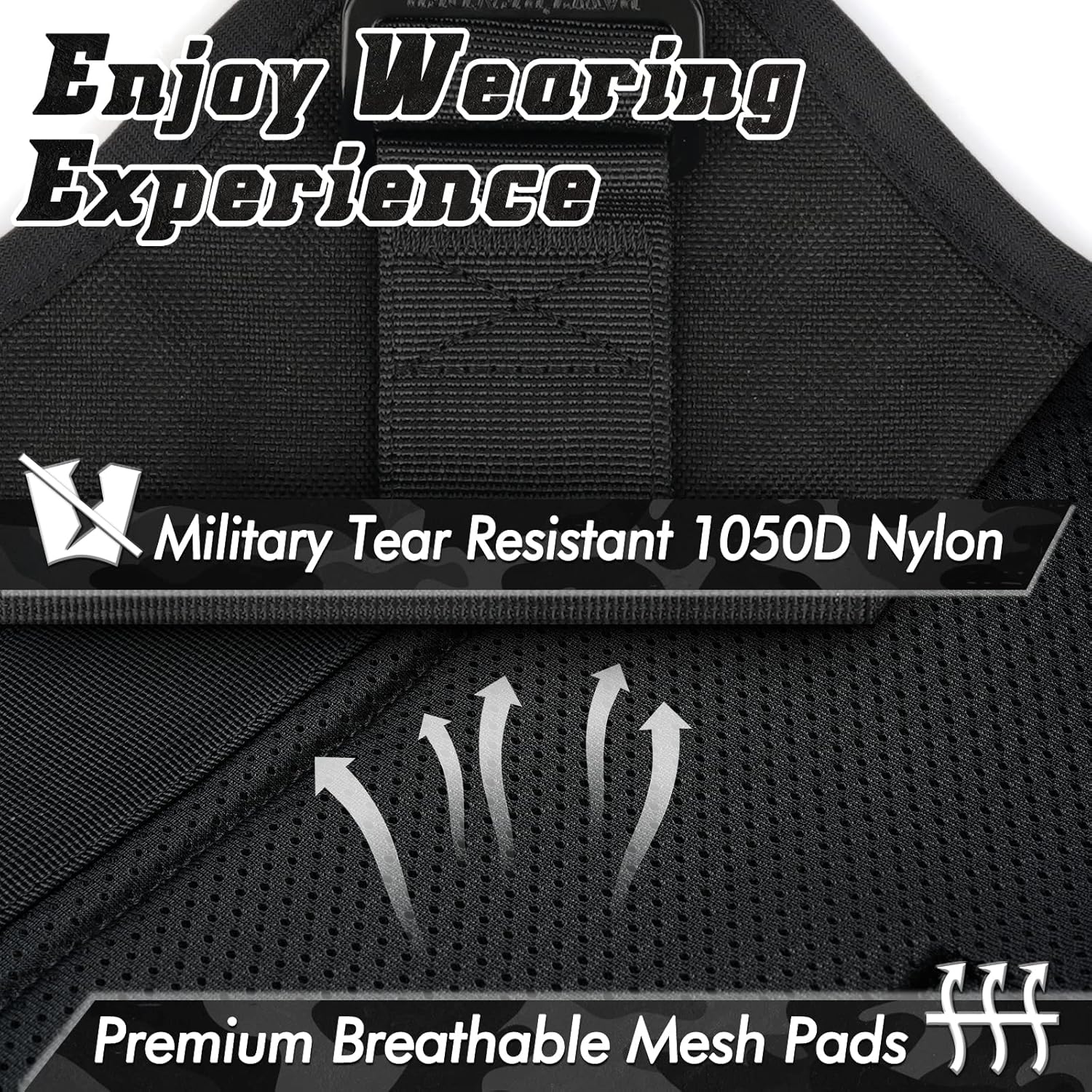 Large Dog Harness and Leash Set – No-Pull Training Vest with Collar, Made from Military-Standard 1050D Nylon