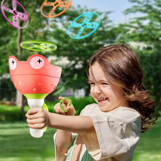 Launch & Spin Disc Blaster with Silly Frog Face