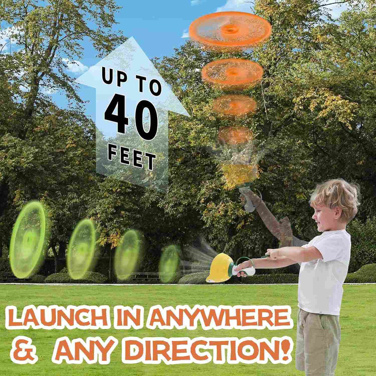 Launch & Spin Disc Blaster with Silly Frog Face
