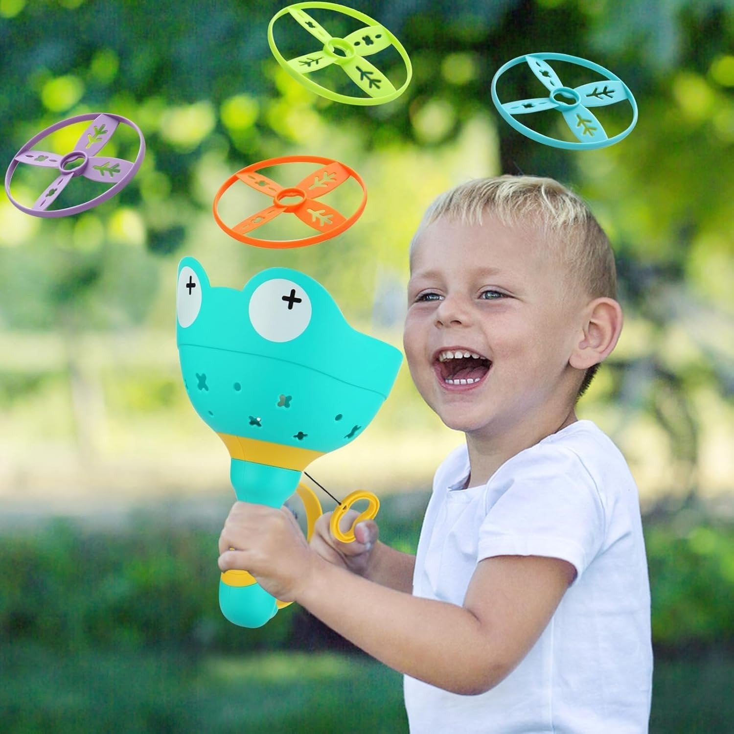 Launch & Spin Disc Blaster with Silly Frog Face