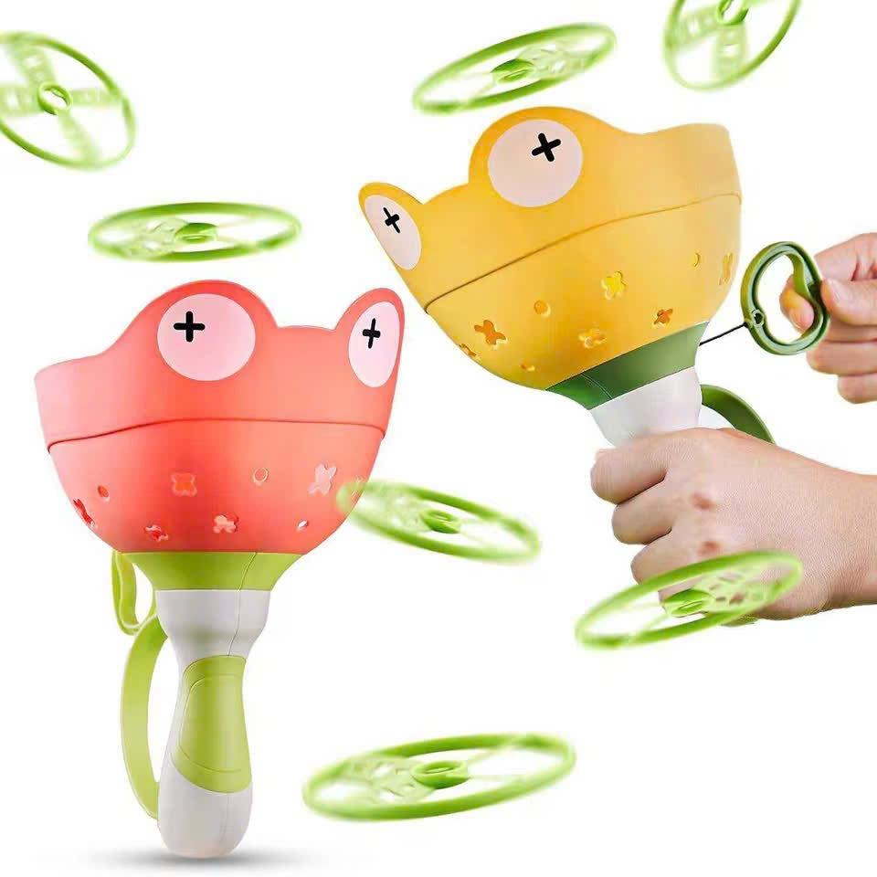Launch & Spin Disc Blaster with Silly Frog Face