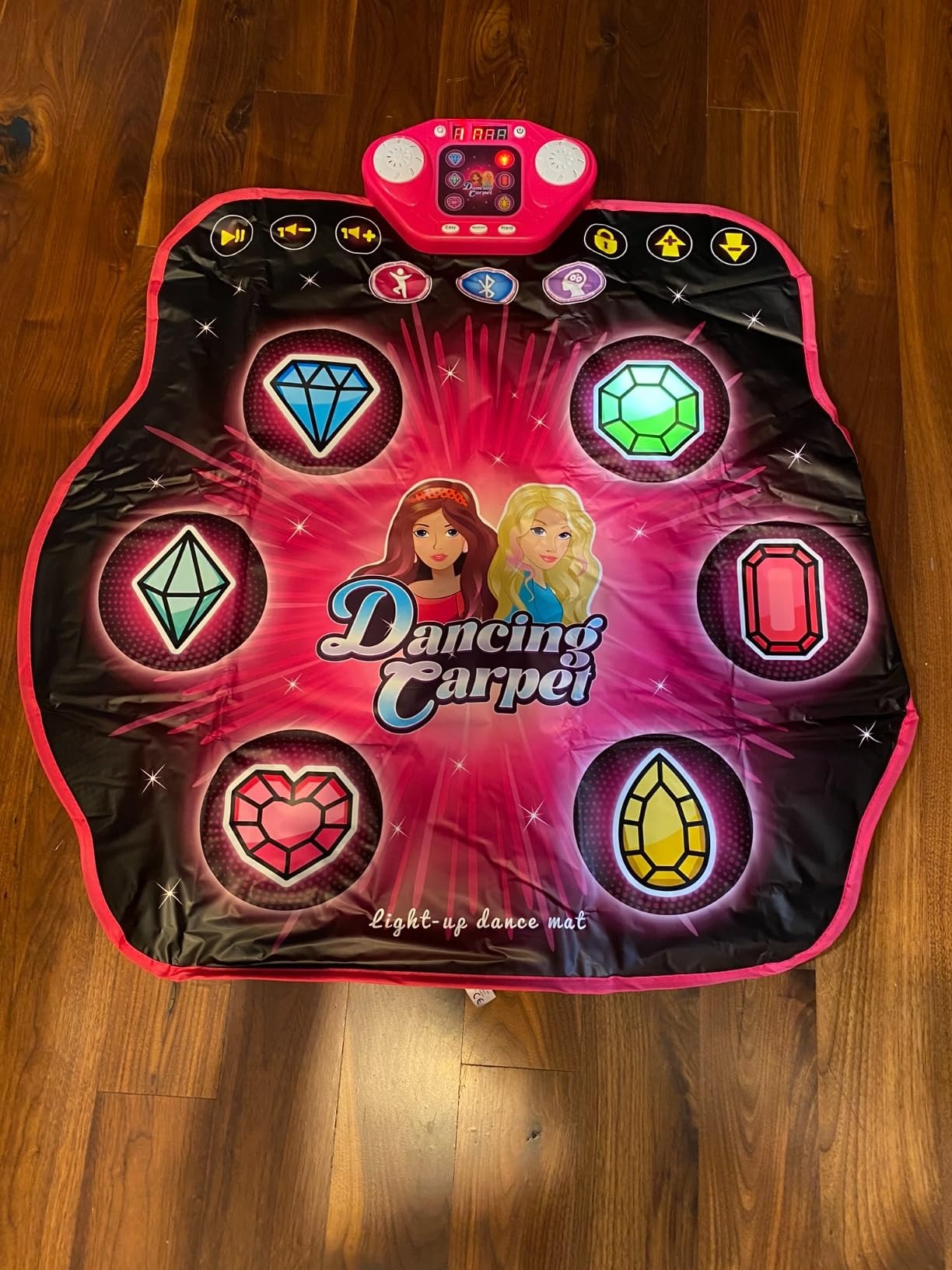 Light-Up Dance Mat for Kids, Bluetooth Music, Rechargeable Game Pad