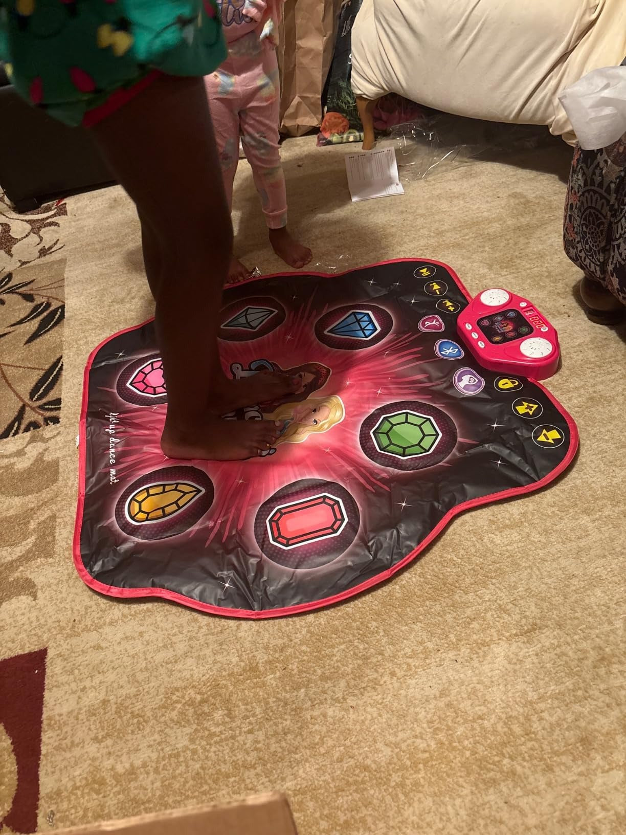 Light-Up Dance Mat for Kids, Bluetooth Music, Rechargeable Game Pad