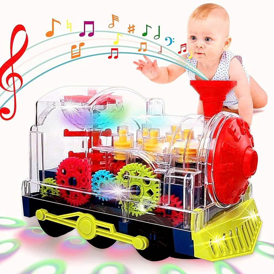 Light & Sound Train Toy for Kids – Interactive Locomotive with Realistic Lights, Sounds and Moving Wheels