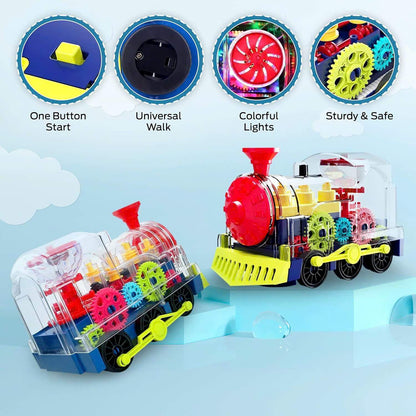 Light & Sound Train Toy for Kids – Interactive Locomotive with Realistic Lights, Sounds and Moving Wheels