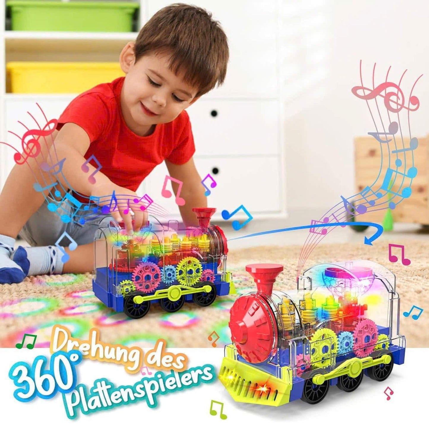 Light & Sound Train Toy for Kids – Interactive Locomotive with Realistic Lights, Sounds and Moving Wheels
