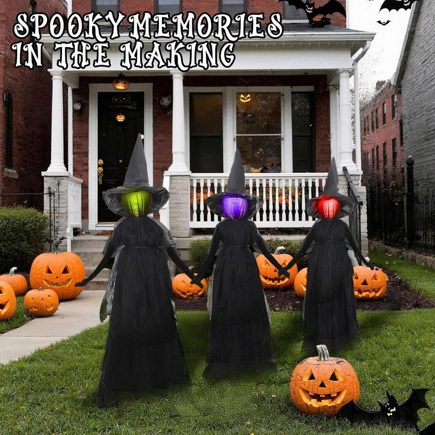Lighted Halloween Witch Stake – Halloween Witches Decor with Sound, Safe Material and Easy Installation & Use