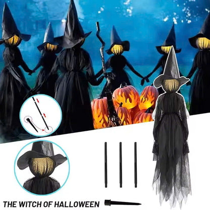 Lighted Halloween Witch Stake – Halloween Witches Decor with Sound, Safe Material and Easy Installation & Use