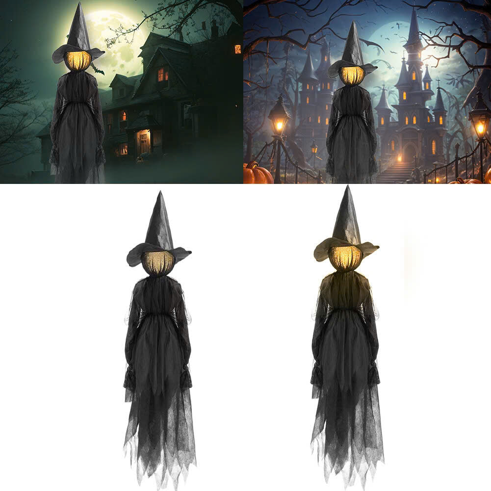 Lighted Halloween Witch Stake – Halloween Witches Decor with Sound, Safe Material and Easy Installation & Use