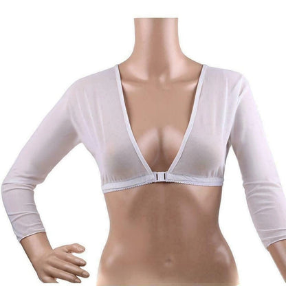 Lightweight Sheer Arm Shapewear Sleeve with Front Closure