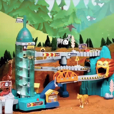 Lion Racing Track with Sound & Light, Easy to Assemble, Safe for Ages 3+