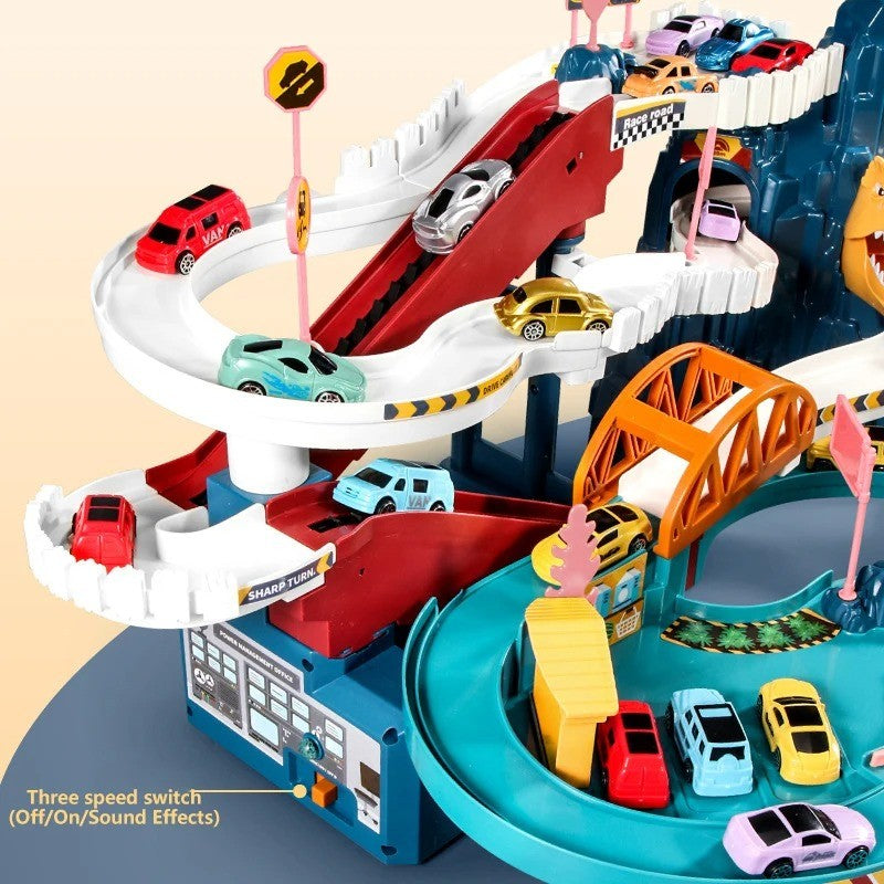 Lion Racing Track with Sound & Light, Easy to Assemble, Safe for Ages 3+