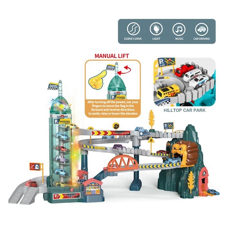 Lion Racing Track with Sound & Light, Easy to Assemble, Safe for Ages 3+