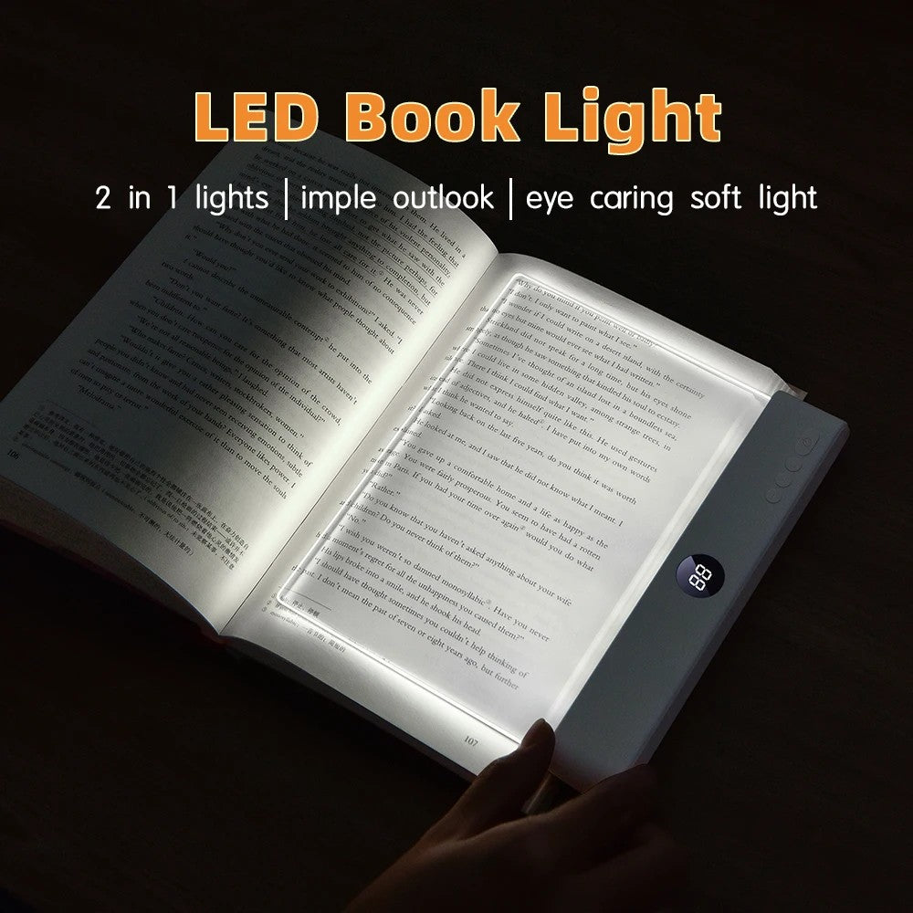 Lite Rechargeable LED Book Light with 3 Modes, Dimmable Touch Control, Auto-Off Timer, Scratch-Resistant Surface