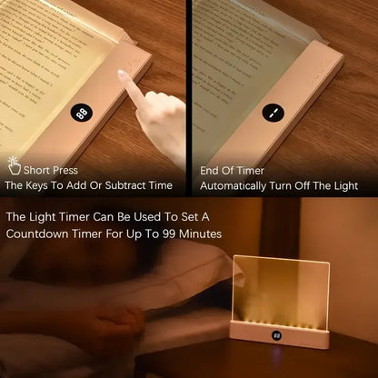 Lite Rechargeable LED Book Light with 3 Modes, Dimmable Touch Control, Auto-Off Timer, Scratch-Resistant Surface