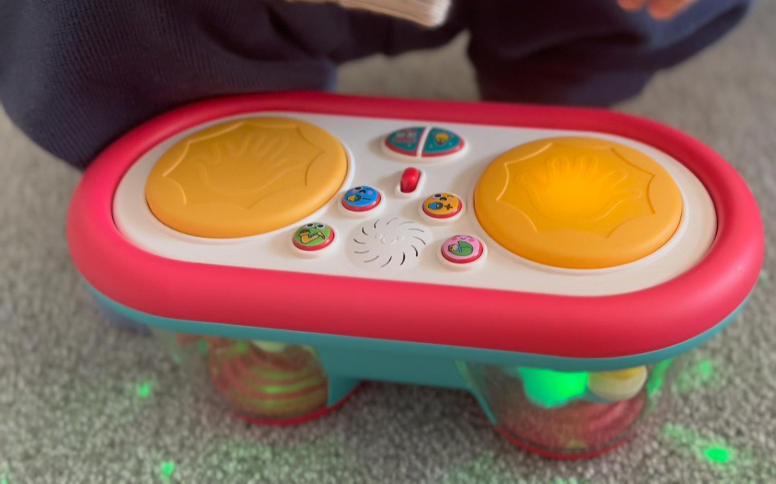 Little Pulse Music Drum – Educational Baby Drum Toy with Lights and 360° Rotation