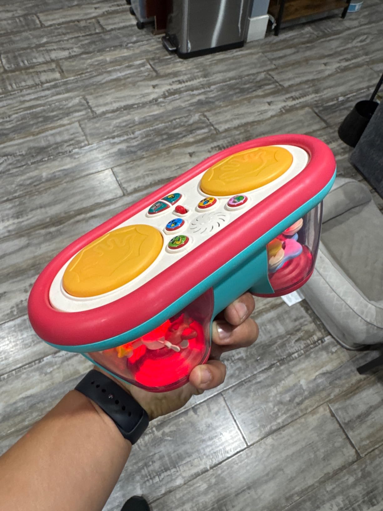 Little Pulse Music Drum – Educational Baby Drum Toy with Lights and 360° Rotation