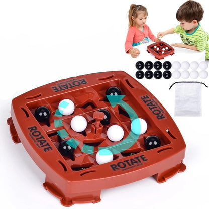 Logic Chess Track Game with Rotating Board, Goal-Oriented Play, Safe & Portable Fun for Kids 3+