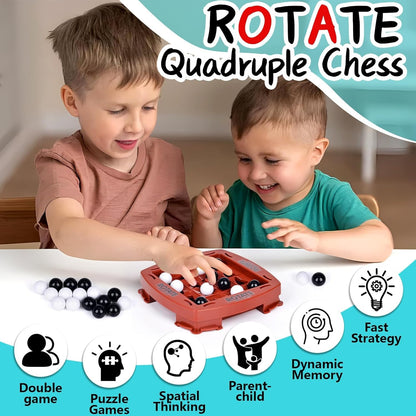 Logic Chess Track Game with Rotating Board, Goal-Oriented Play, Safe & Portable Fun for Kids 3+