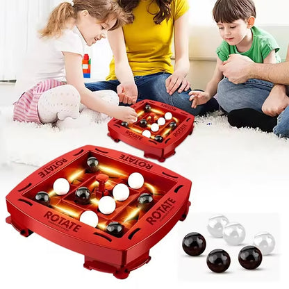 Logic Chess Track Game with Rotating Board, Goal-Oriented Play, Safe & Portable Fun for Kids 3+