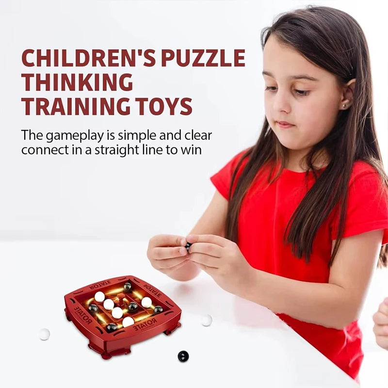 Logic Chess Track Game with Rotating Board, Goal-Oriented Play, Safe & Portable Fun for Kids 3+