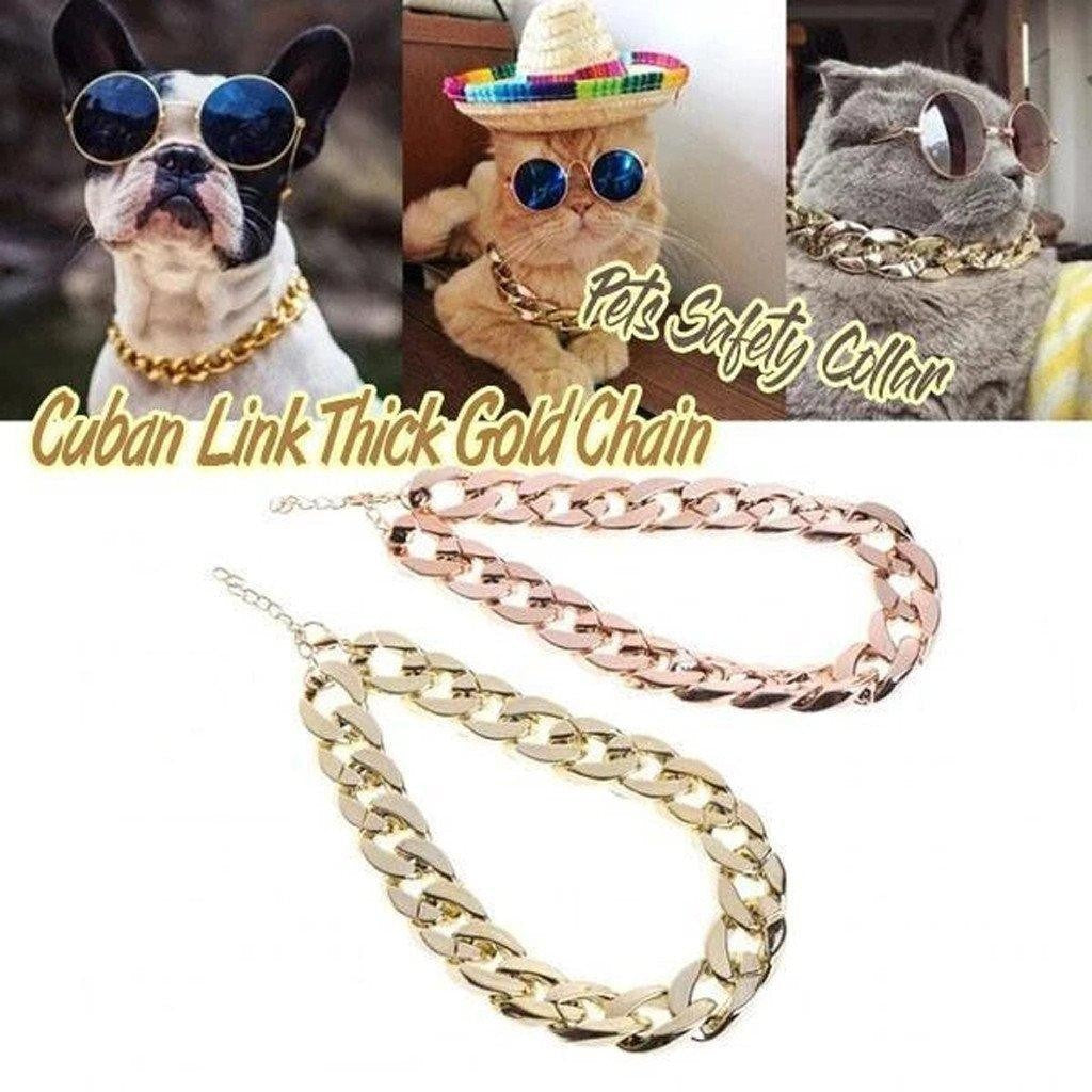 Luxury Gold Dog Chain Necklace for Pets