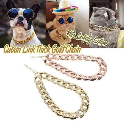 Luxury Gold Dog Chain Necklace for Pets