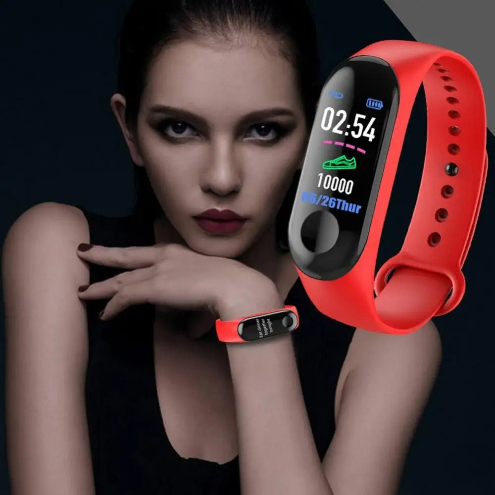 M3 Smart Watch, Smart Bracelet with Health Monitoring, Blood Pressure, Waterproof Sport Watch