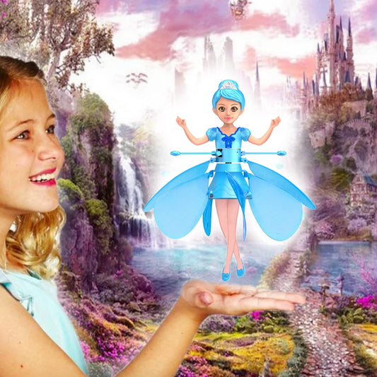 Magical Flying Fairy with Hand Sensor Control, USB Rechargeable, Auto Start Stop, Self-Balancing, Glowing Lights for Ages 6+