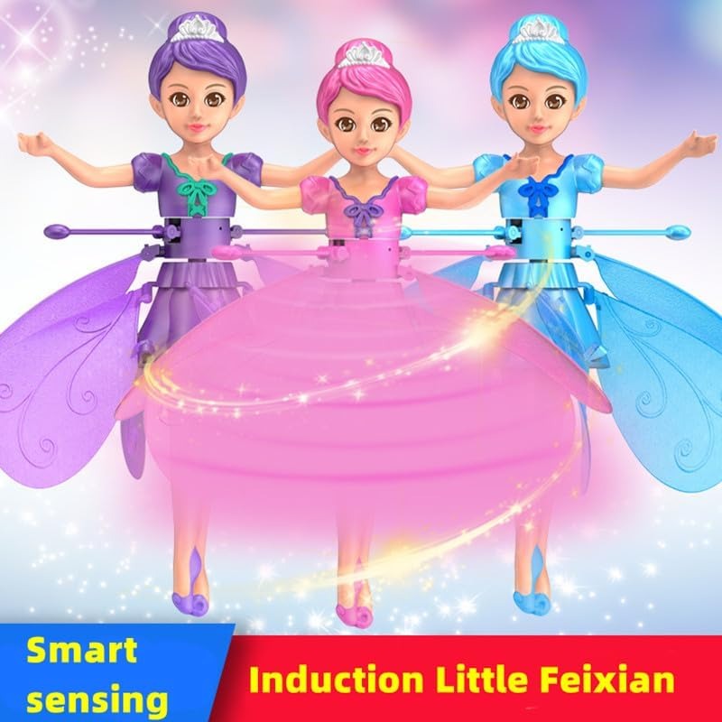 Magical Flying Fairy with Hand Sensor Control, USB Rechargeable, Auto Start Stop, Self-Balancing, Glowing Lights for Ages 6+