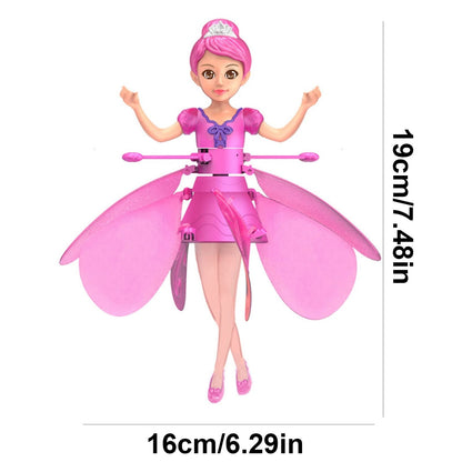 Magical Flying Fairy with Hand Sensor Control, USB Rechargeable, Auto Start Stop, Self-Balancing, Glowing Lights for Ages 6+