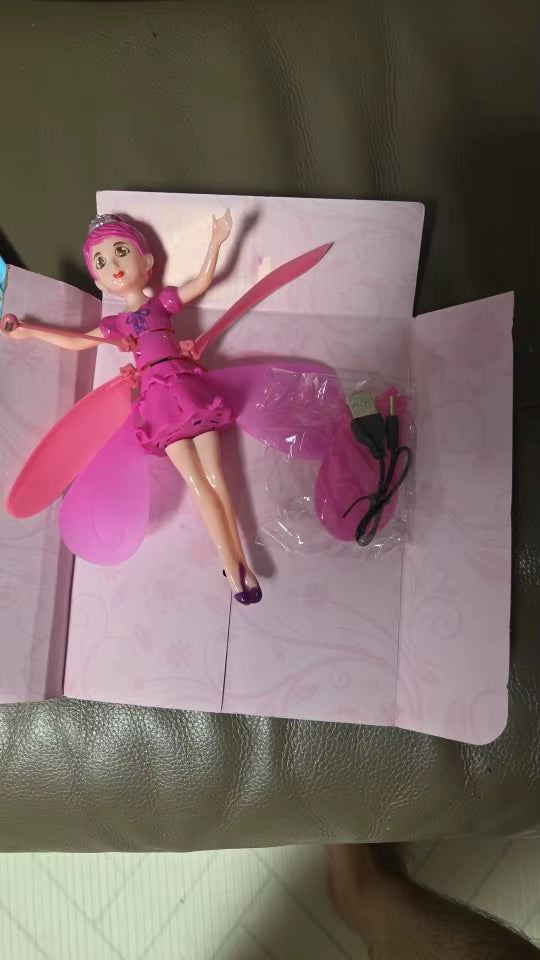 Magical Flying Fairy with Hand Sensor Control, USB Rechargeable, Auto Start Stop, Self-Balancing, Glowing Lights for Ages 6+