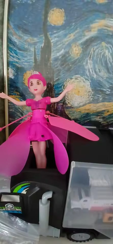 Magical Flying Fairy with Hand Sensor Control, USB Rechargeable, Auto Start Stop, Self-Balancing, Glowing Lights for Ages 6+