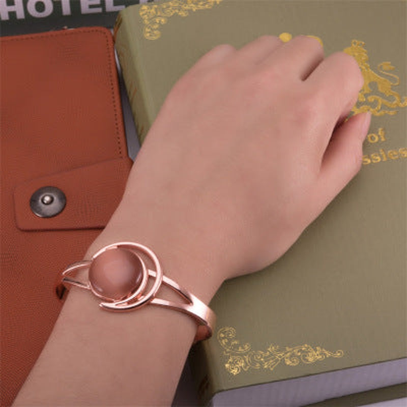 Magnetic Copper Bracelet with Opal Stone