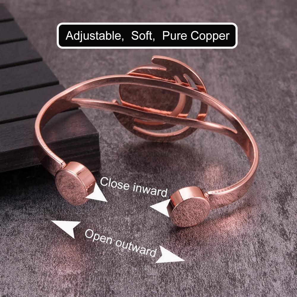 Magnetic Copper Bracelet with Opal Stone