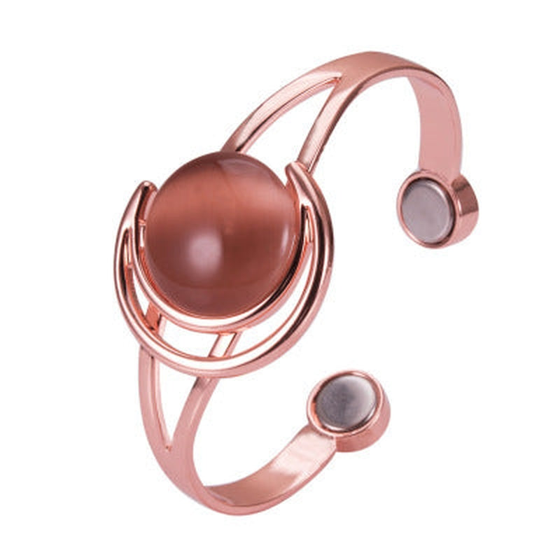 Magnetic Copper Bracelet with Opal Stone