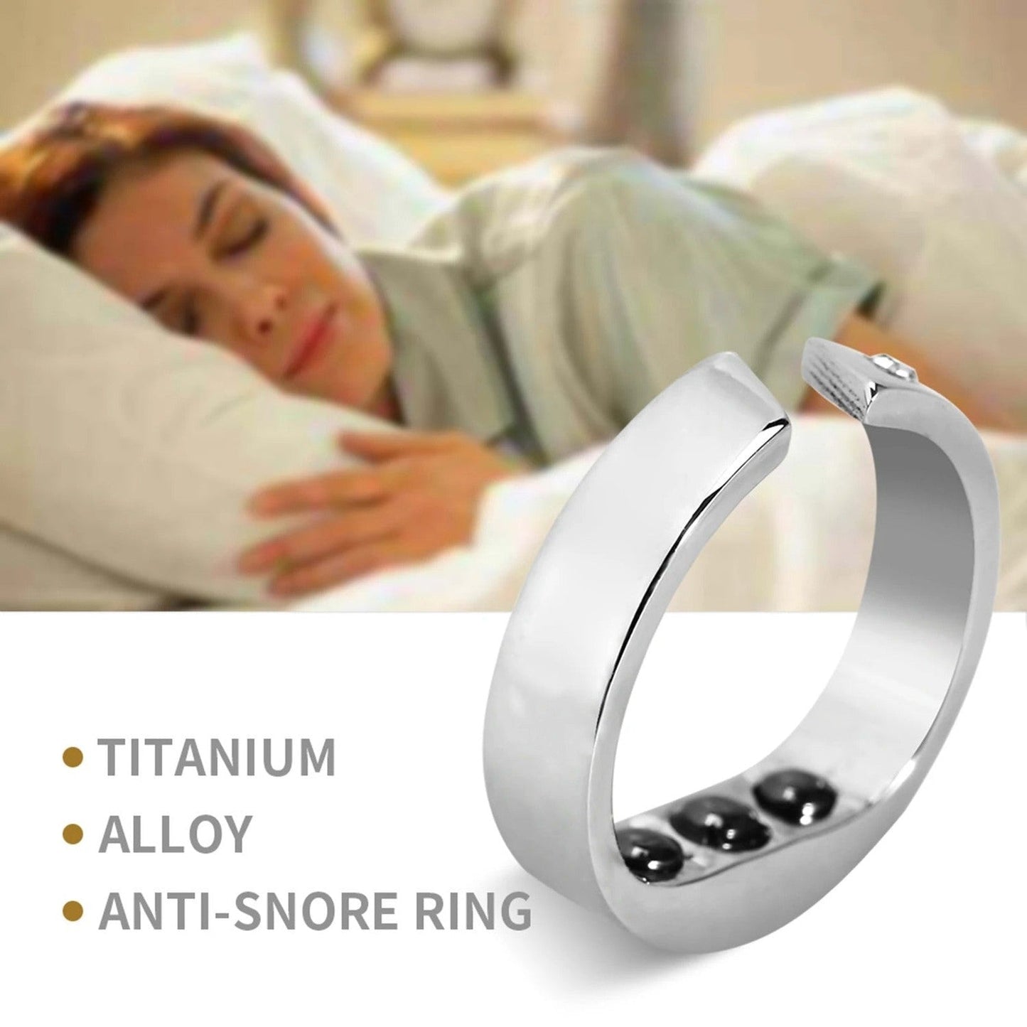 Magnetic Therapy Acupressure Anti-Snoring Finger Ring
