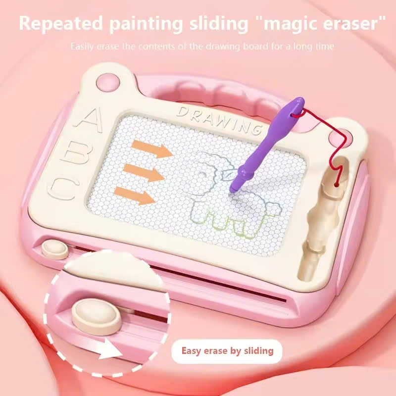 Magnetic Drawing Board – Cartoon Writing Toy for Kids & Toddlers, Easy Erase, Portable with Handle, Safe for Ages 3+