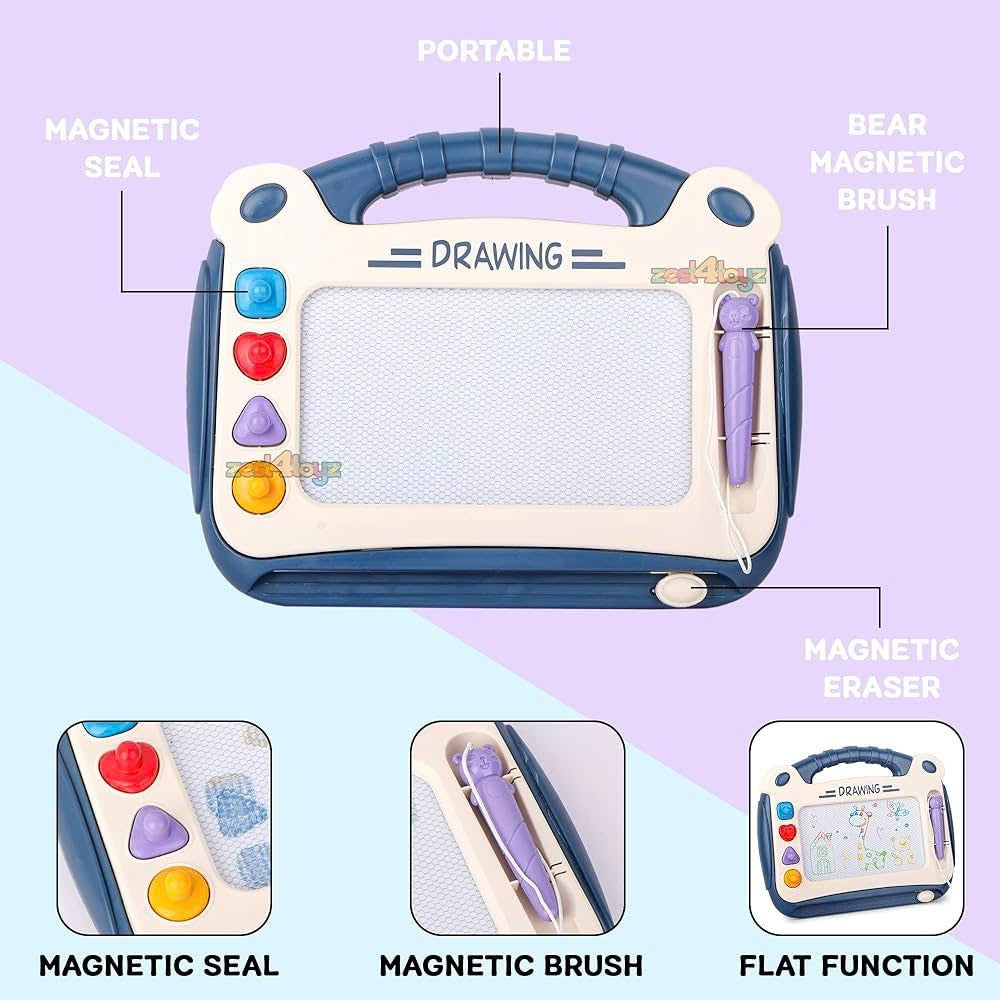 Magnetic Drawing Board – Cartoon Writing Toy for Kids & Toddlers, Easy Erase, Portable with Handle, Safe for Ages 3+