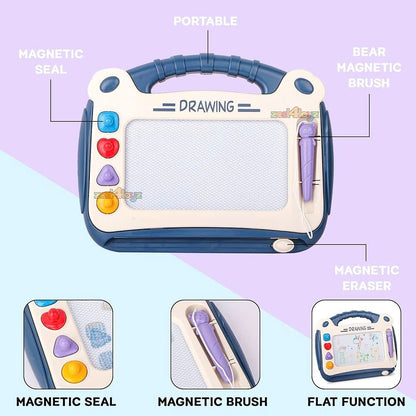 Magnetic Drawing Board – Cartoon Writing Toy for Kids & Toddlers, Easy Erase, Portable with Handle, Safe for Ages 3+