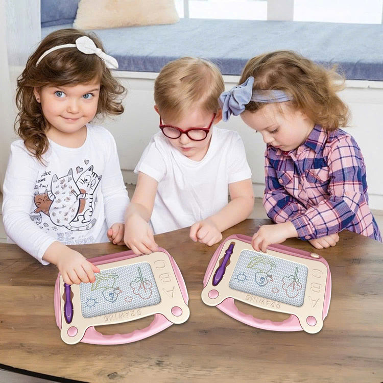 Magnetic Drawing Board – Cartoon Writing Toy for Kids & Toddlers, Easy Erase, Portable with Handle, Safe for Ages 3+
