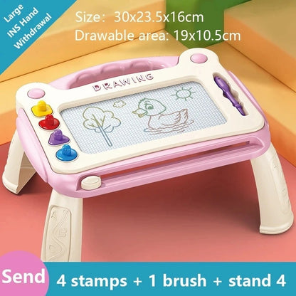Magnetic Drawing Board – Cartoon Writing Toy for Kids & Toddlers, Easy Erase, Portable with Handle, Safe for Ages 3+