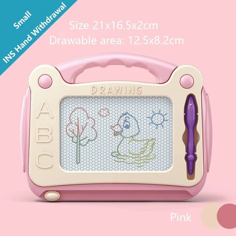 Magnetic Drawing Board – Cartoon Writing Toy for Kids & Toddlers, Easy Erase, Portable with Handle, Safe for Ages 3+