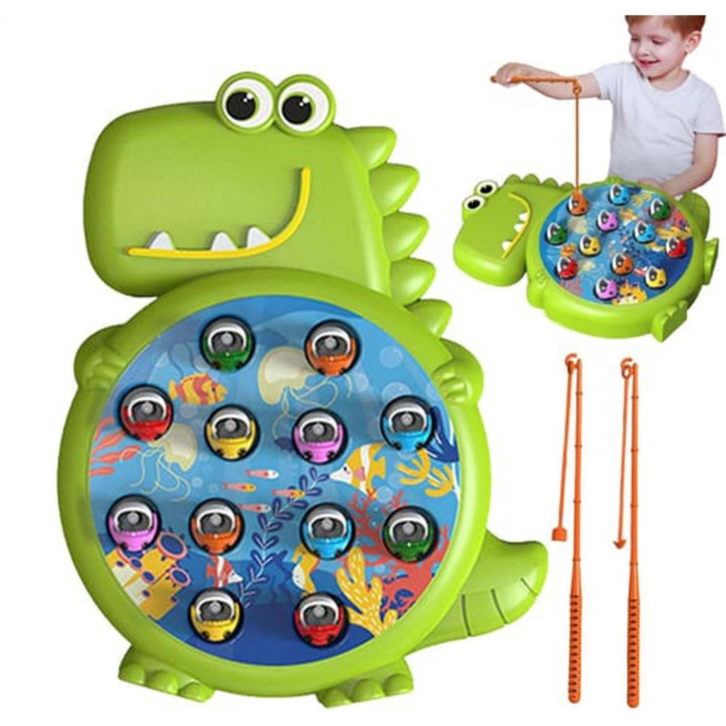 Magnetic Fishing Toy with Colorful, Safe & Fun Multiplayer Game for Ages 3+