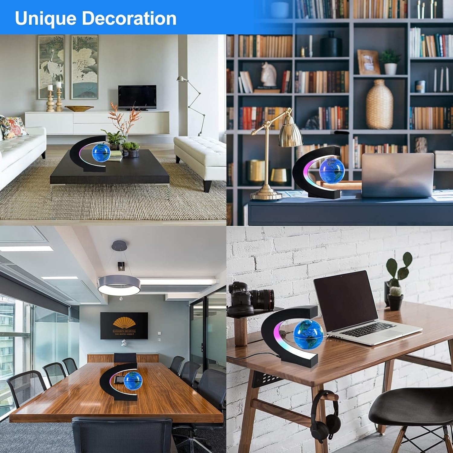 Magnetic Floating Globe With LED Light, Modern Design, Eye-Catching Home & Office Decor