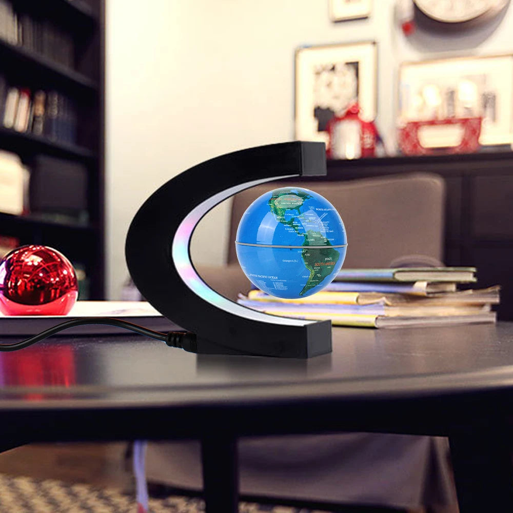 Magnetic Floating Globe With LED Light, Modern Design, Eye-Catching Home & Office Decor