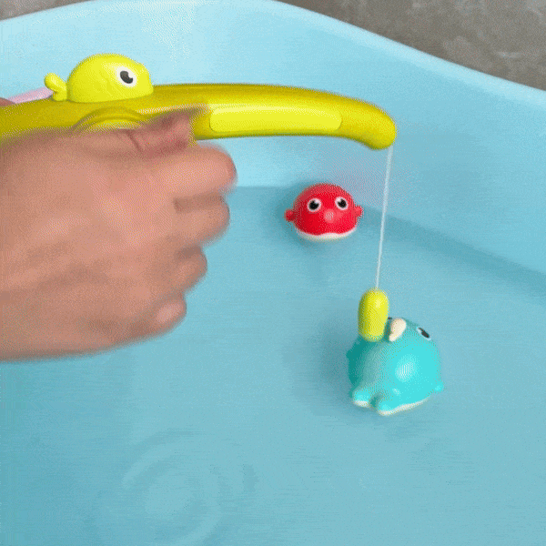 Magnetic LED Fishing Toy Set – Light-Up Bath Toys with Rod and 360° Rotating Reel for Kids Ages 3+