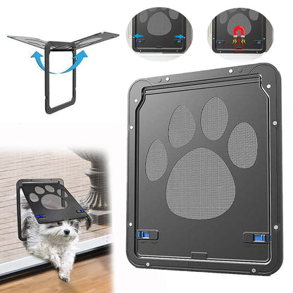 Magnetic Locking Cat and Dog Door with ABS Flap for Cats & Small Dogs, Easy Installation, Scratch Resistant